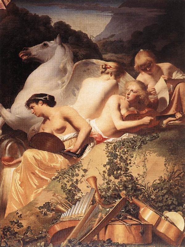 EVERDINGEN, Caesar van The Four Muses with Pegasus fg France oil painting art